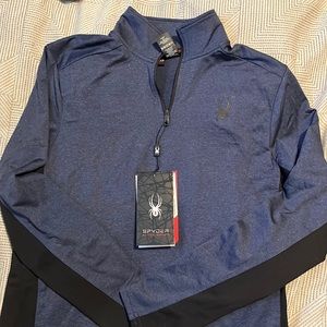 Mens spyder brand 1/4 zip size small